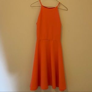 Bright mango dress
